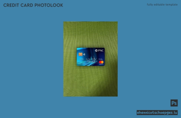 USA PNC Bank Mastercard blauer Fotolook Beispielvorschau